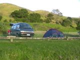 Whangaruru - The tent was only feet from the beach