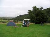 Camping at Waihi Gorge DOC site © P Curtis 2004  (121_2128)